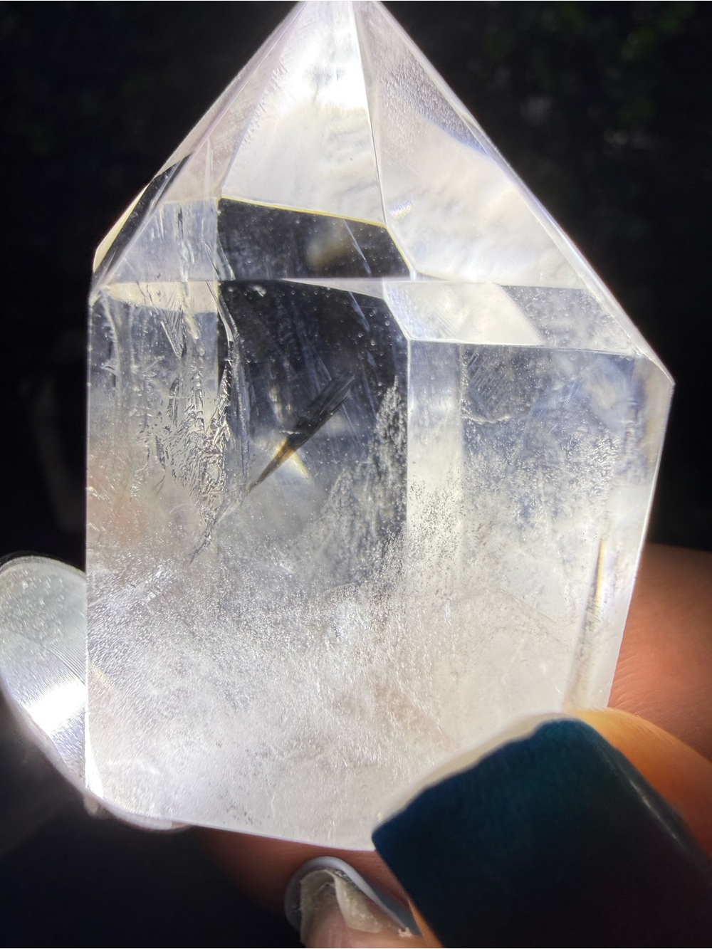 Blue Needle Quartz Tower - 46-50 grams